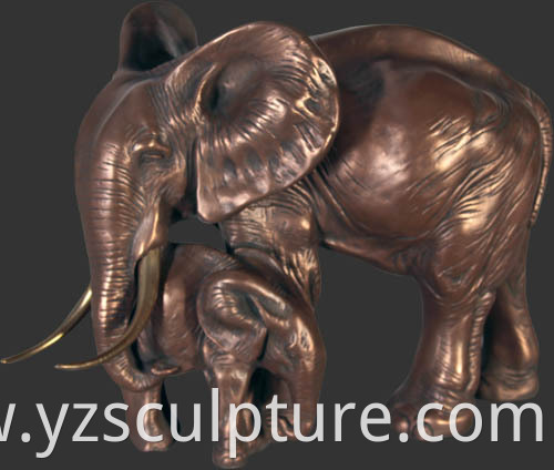 Bronze Garden Elephant Sculpture